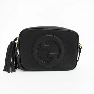 GUCCI Blondie Shoulder Bag Black Leather